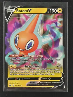 Rotom V 045/159 Holo Crown Zenith Pokemon Holo NM - Image 1