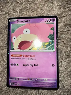 Slowpoke 086 SWIRL Pitch Black Black Star Promo Holo Pokemon TCG MINT - Image 1