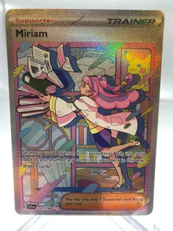 Pokemon Miriam Scarlet & Violet Base 251/198 Special Illustration Rare Trainer - Image 1