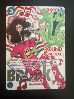 One Piece x Round 1 Brook Promo Card OP11-056 (English) - Image 1