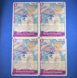 Bandai One Piece Card Game OP-16 Donquixote Rosinante OP16-070 x4 Purple - Image 1