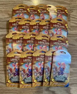 Disney Lorcana Wilds Unknown Sleeved Booster Pack - LOT OF 20- Factory Sealed - Image 1