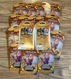 Disney Lorcana Wilds Unknown Sleeved Booster Pack - LOT OF 20- Factory Sealed - Image 3