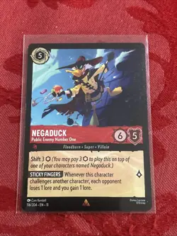 Disney Lorcana Winterspell - Negaduck - Public Enemy Number One - 116/204 - Image 1