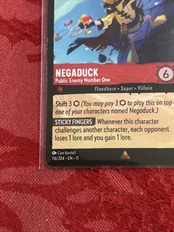 Disney Lorcana Winterspell - Negaduck - Public Enemy Number One - 116/204 - Image 4