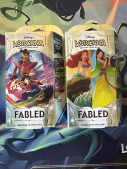 Disney Lorcana Fabled Starter Deck X2 Emerald & Ruby And Amber And Sapphire. New - Image 1