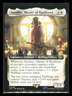 Saradoc, Master of Buckland R 0383 Extended Art Regular Lord of the Rings MTG - Image 1
