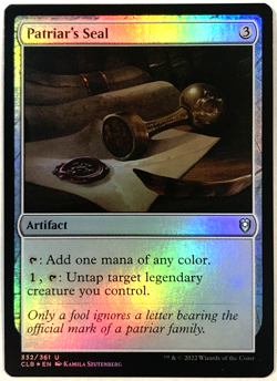 MTG Patriar's Seal *FOIL* Battle for Baldur's Gate 332 NM - Image 1