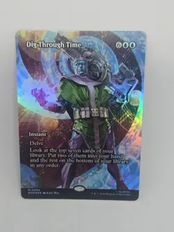 Dig Through Time Borderless FOIL Marvel's Super Heroes MTG 0054 - Image 1
