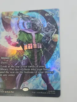 Dig Through Time Borderless FOIL Marvel's Super Heroes MTG 0054 - Image 2