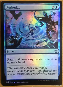 X 1 Aetherize Foil NM-M Foundations FDN MTG Magic The Gathering - Image 2