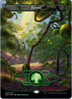 Forest (239) (Borderless) 239 Land Unfinity Magic: The Gathering Foil LP - Image 1