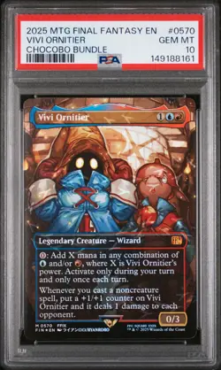2025 MTG FINAL FANTASY CHOCOBO BUNDLE #0570 VIVI ORNITIER PSA 10 - Image 1