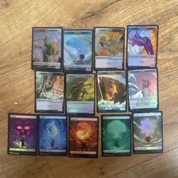 Magic The Gathering Secrets of Strixhaven Foil Token & Land Lot Full Set - Image 1