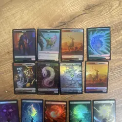 Magic The Gathering Secrets of Strixhaven Foil Token & Land Lot Full Set - Image 2