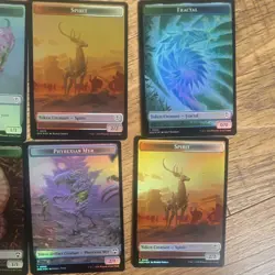 Magic The Gathering Secrets of Strixhaven Foil Token & Land Lot Full Set - Image 4