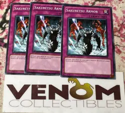 3x (M/NM) - Sakuretsu Armor - 5DS3-EN035 - Common - 1st Edition YuGiOh - Image 1