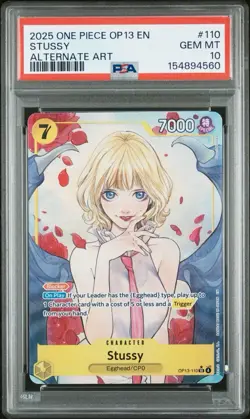 PSA 10 Stussy Alternate Art OP13-110 Carrying On His Will Foil One Piece - Image 1