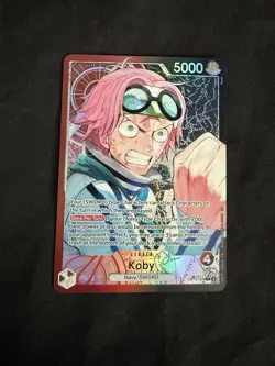 One Piece TCG Koby Alt Art Leader Japanese OP11-001 A Fist of Divine Speed - Image 1