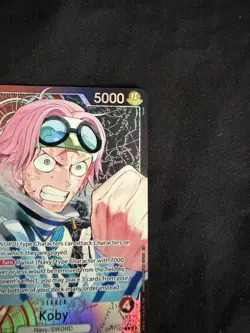 One Piece TCG Koby Alt Art Leader Japanese OP11-001 A Fist of Divine Speed - Image 3