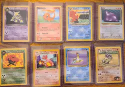 Vintage Pokemon Card Lot 8 non holo - Lapras Alakazam Ditto Charmeleon - Image 1