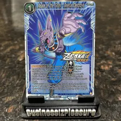 Realm of the Gods Beerus Destroys ZENKAI STAMP Foil Dragon Ball Super Card | NM - Image 1