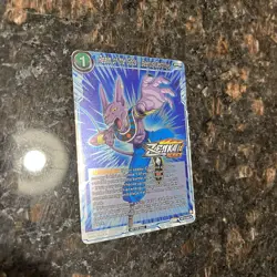 Realm of the Gods Beerus Destroys ZENKAI STAMP Foil Dragon Ball Super Card | NM - Image 3