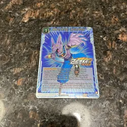 Realm of the Gods Beerus Destroys ZENKAI STAMP Foil Dragon Ball Super Card | NM - Image 4