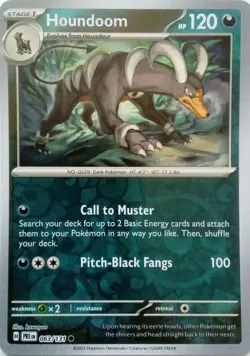 HOUNDOOM - REVERSE HOLO - PRISMATIC EVOLUTIONS - POKEMON CARD - 063/131 - Image 1