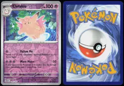 Clefable 036/165 Uncommon 151 Pokemon Card Reverse Holo Near Mint - Image 3