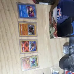 Pokemon TCG 5-Card Radiant Holo Lot Heatran Hawlucha Greninja - Image 1