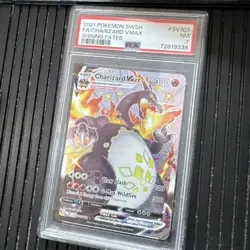 Pokemon TCG Charizard VMAX Shining Fates SV107/SV122 Full Art Holo Card PSA 7 - Image 1