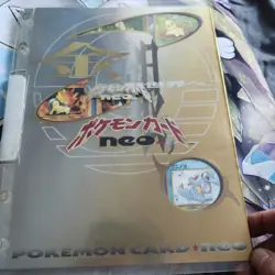 Pokemon COMPLETE Japanese NEO Premium File 1 PROMO 9 Card Genesis Set - Image 1