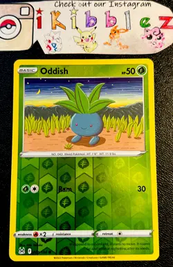 Oddish 001/196 NM Reverse Holo Lost Origin Pokemon Card. Free Tracked Shipping! - Image 1