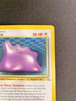 Ditto 3/62 1st Edition Holo Rare Fossil LP - Pokemon Card - Image 5