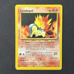 Cyndaquil 56/111 Neo Genesis Pokemon Card MP - Image 2
