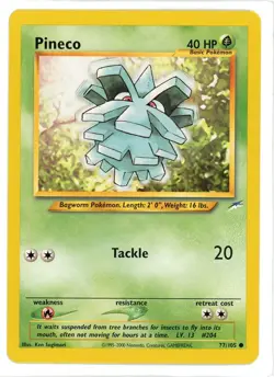 Pineco 77/105 Neo Destiny Pokemon Card - Image 1