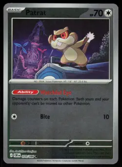 Patrat 070/086 Common Chaos Rising Pokemon Reverse Holo Near Mint - Image 1