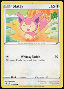Skitty 210/264 Common Fusion Strike Pokemon Lightly Played - Image 1