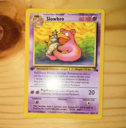 Pokemon TCG Fossil 1st Edition Slowbro 43/62 Uncommon Regular 60 HP EN - Image 1