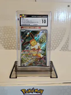 Pokemon TCG Eevee 173 Prismatic 2025 Pokemon Center Stamped Promo Gem Mint 10 - Image 1