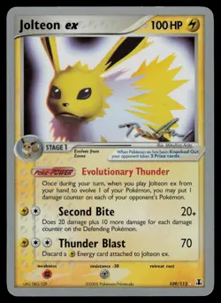 Jolteon ex (Tom Roos) 109/113 Ultra Rare World Championship Decks Pokemon LP - Image 1