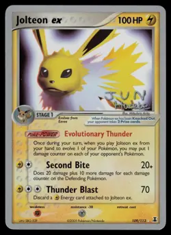 Jolteon ex (Tom Roos) 109/113 Ultra Rare World Championship Decks Pokemon LP - Image 1