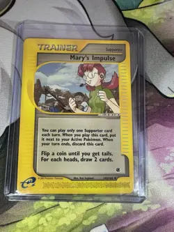 Pokemon Mary's Impulse Trainer 142/165 Expedition Base Set, Uncommon - Image 1