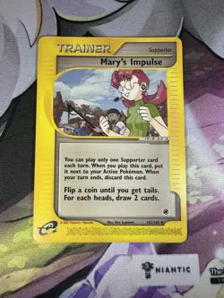Pokemon Mary's Impulse Trainer 142/165 Expedition Base Set, Uncommon - Image 2