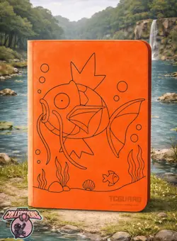 Pokemon Magikarp Orange Laser Engraved Binder/ Made To Order! - Image 1
