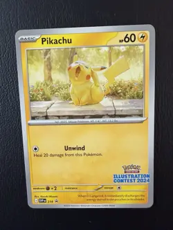 Pokemon Pikachu Promo 214 SV: Scarlet & Violet Illustration Contest 2024 EN 2025 - Image 1