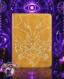 Pokemon Alakazam Laser Engraved Binder/ Made To Order! Yellow - Image 1