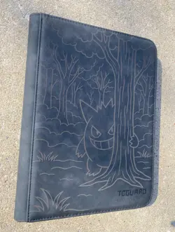 Gengar Pokemon Laser Engraved Black Binder/ Made To Order! - Image 1
