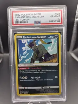 💎PSA 10 GEM 2022 Pokemon Lost Origin RADIANT HISUIAN SNEASLER #123 - Image 1